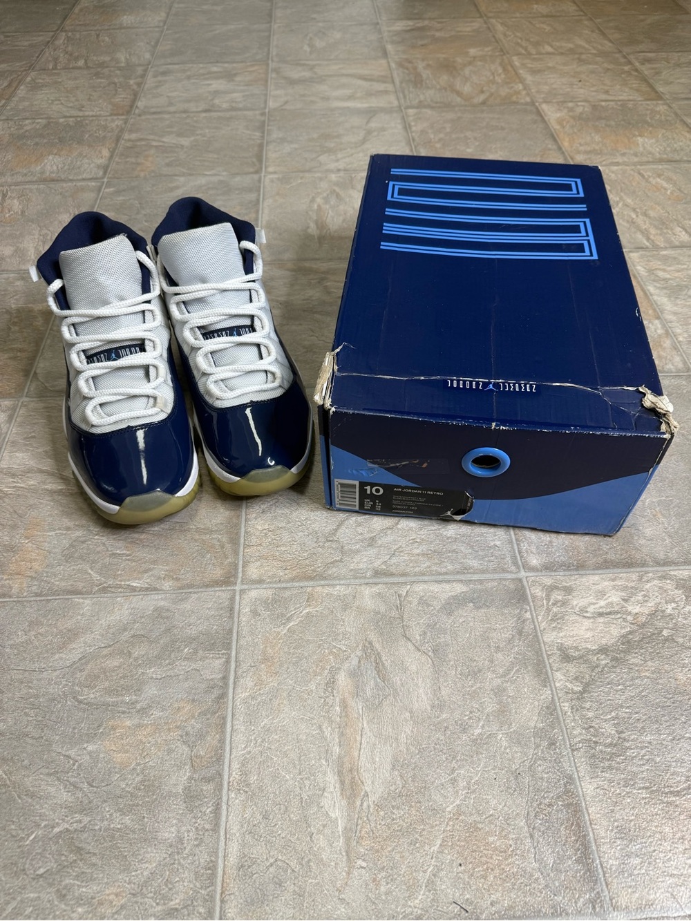 Air Jordan 11 Retro Win Like 82 Men’s Shoe Size 10 Blue 378037-123 Preowned